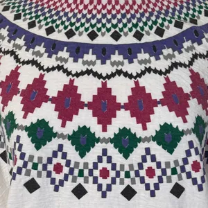 Vintage Southwestern Graphic Sweatshirt Pullover USA made geometric‎ medium White thumbnail 5