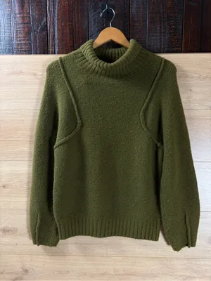 Universal Threads Olive Very Soft Turtleneck Sweater Small thumbnail 6