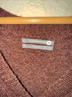 Anthropologie Sleeveless V-Neck Knit Vest Top quiet luxury small oversized thumbnail 2