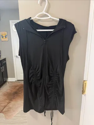 Vintage Y2K Frederick's of Hollywood Hooded Mini Dress L thumbnail 3
