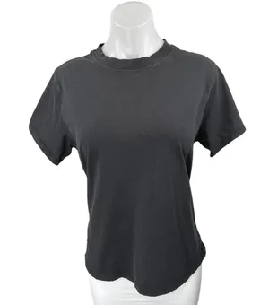 Lululemon Women's Black Knit Short Sleeve Crew Neck Basic Tee T-Shirt Top Size M thumbnail 1