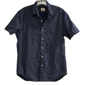 J.Crew Women’s S Blue‎ Floral Short Sleeve Button-Up Shirt Casual Summer thumbnail 1