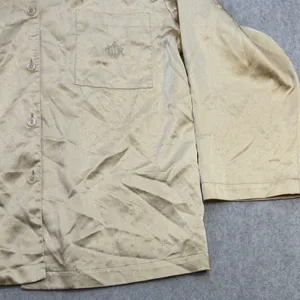 Vintage Christian Dior Pajama Set Women L Gold Luxury Old Money Loungewear Fair thumbnail 10