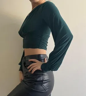 21 Saints Emerald Green NWT Crop Top Size S thumbnail 7