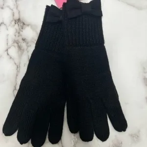 Kate Spade black gloves with bow thumbnail 2