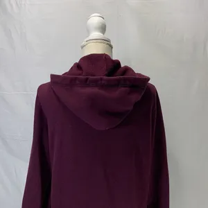 PINK Victoria’s Secret Burgundy Eggplant Hoodie Size Large thumbnail 9
