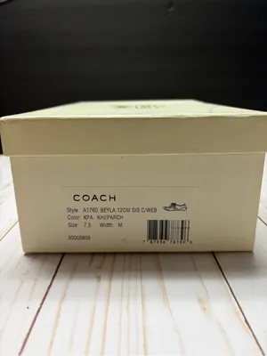 Coach Beyla Tan and Brown Signature Canvas & Suede Sneakers Size 7.5 - VINTAGE thumbnail 11