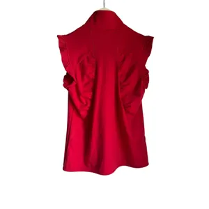 SwingDish Golf Vest Small Red Fleece Lined Ruffle Sleeve Full Zip USA Made NWOT thumbnail 6