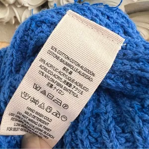 FREE PEOPLE NWT Blue‎ Cerulean Oversized Knit Sweater Size Small thumbnail 9