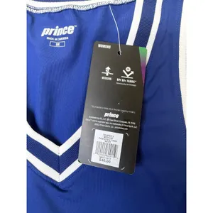 Prince Womens Fashion V Tank Navy Blue Athletic Tennis Top UPF 50+ Medium NEW thumbnail 2