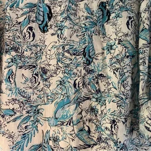 Tahari Womens 100% Linen Shirt Tropical Bird Print Button Up Coastal Resort thumbnail 6