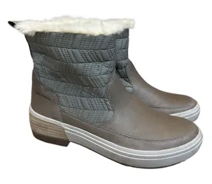 Merrell Womens 9 Haven Bluff Polar Waterproof Winter Boots Taupe Brown Faux Fur‎ thumbnail 1