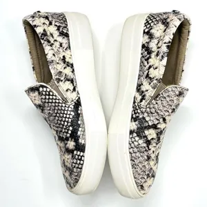 Steve Madden Gills Natural Snake Embossed Vegan Leather Slip-On Sneakers Size 7 thumbnail 4