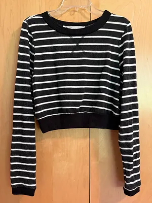 Vintage Havana cropped striped crewneck thumbnail 1
