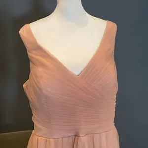 Women’s Pink Tea Length V-Neck Corset Back Prom Party Dress Size 16 thumbnail 2