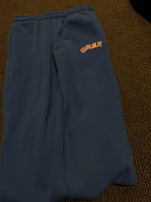 oner active bright blue sweatpants with red and white embroidery thumbnail 1