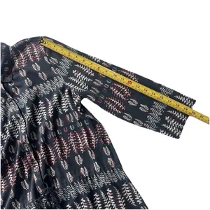 Tory Burch Drawstring Shirt Dress L Willow Fern Pima Cotton Resortwear Vacation thumbnail 7