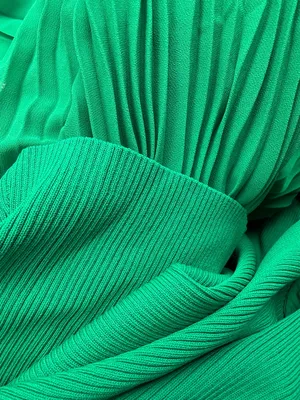 Mare Mare x Anthropologie Sleeveless Twofer Maxi Dress size M green knit pleat thumbnail 5