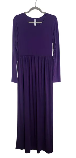 Zenana Outfitters Purple Maxi Dress Size Large thumbnail 1