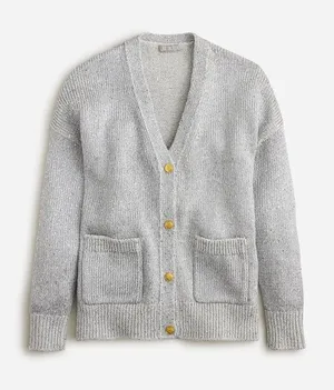 J Crew Sequin V-neck cardigan sweater thumbnail 1