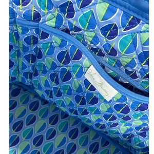 Vera Bradley Quilted Fabric Blue Large Tote thumbnail 7