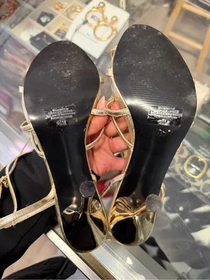 GUESS by Marciano Gold Strappy Heels Sandals Size 9.5 - Wedding Guest Glam thumbnail 6