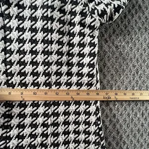 Chris‎ McLaughlin Houndstooth Sheath Dress Black White Short Sleeve Size 6 Retro thumbnail 9