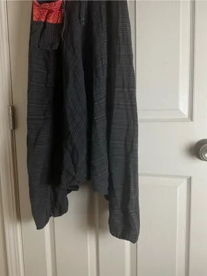 Harempants Charcoal Gray Hill Tribe Harem Pants - Boho Yoga Festival thumbnail 3