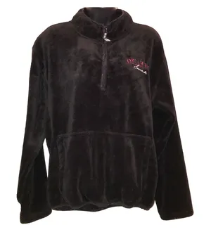 Oklahoma Sooners Plush Fleece Quarter Zip Pullover Black‎ Women's Medium thumbnail 1