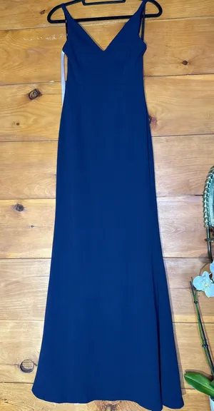 NWT Lulus Melora Navy Blue Sleeveless Maxi Dress Gala Banquet Bridesmaid Size XS thumbnail 1