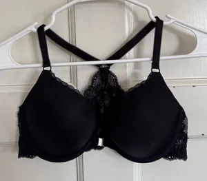 Adore Me black‎ lace Racerback bra size 34D thumbnail 1