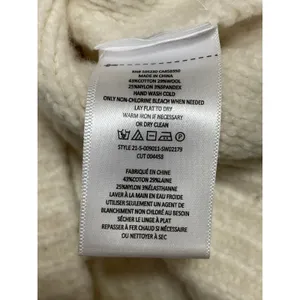 Joie Women's Cream Wool Cable Knit Long Sleeve Crew Neck Sweater Top Size M thumbnail 5