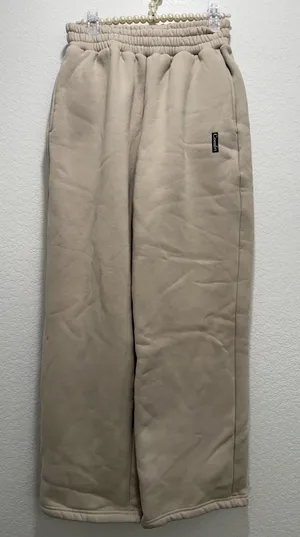 Comfrt heart Cream and tan love sweatpants thumbnail 1