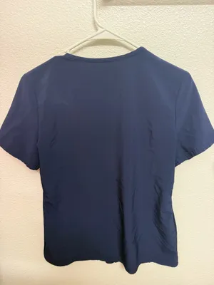 Navy Blue Scrub Top thumbnail 2