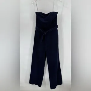 Lulu’s‎ Corduroy navy blue Strapless Jumpsuit size small NWT thumbnail 3