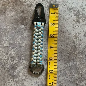 Paracord Keychain NEW Handmade USA North Carolina Blue Gray Sporty thumbnail 9