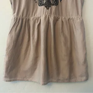 Miss Me silk blend sequined lace peplum babydoll tank blouse size medium y2k thumbnail 3