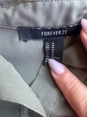 Forever 21 Olive Green Collared Mini Shirt Dress thumbnail 5