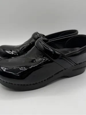 Dansko Balance Black Patent Leather Clogs EU 37 US 6.5-7 Slip On Comfort Shoes thumbnail 3