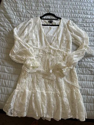 Boohoo Lace Dress White thumbnail 1