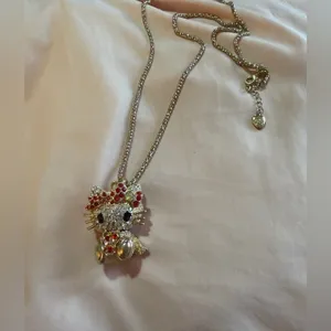 Charming Hello Kitty Red Pendant Necklace Silver thumbnail 3
