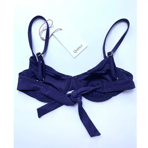 Quince Demi Bikini Swim Top Underwire Navy Blue Size XS NEW thumbnail 4