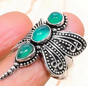 Green Onyx Dragonfly Ring thumbnail 4