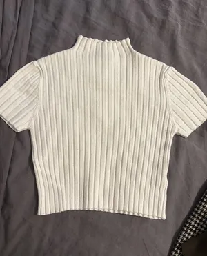 White Turtleneck Top Size M thumbnail 1
