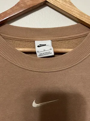 Nike Oversized Crewneck Sweatshirt Size XL Phoenix Fleece Tan Brown thumbnail 3