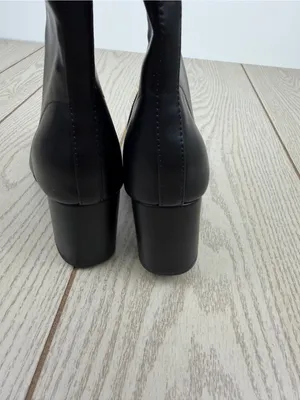 Aerosoles Women's Micah Block Heel Tall Boot 6.5W Black Faux Leather $140 thumbnail 7