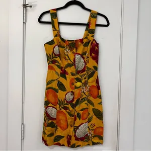 Farm Rio Fruit Lovers Linen Mini Dress XS thumbnail 4