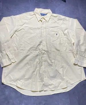 Polo Ralph Lauren Button-Front Yellow Shirt XXL Big‎ Tall F-113 thumbnail 1