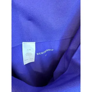 WeWoreWhat Ribbed High Rise Leggings Sapphire Purple NWT Women’s Large Active thumbnail 11