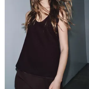 Zara NWT thick knit sleeveless brown top thumbnail 6